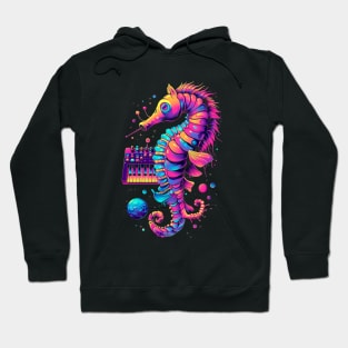 Synthwave Seahorse Serenade Hoodie